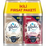 Glade Oda Kokusu Otomatik Sprey 2'li Yedek İpeksi Vanilya ve Meyve Çiçek Buketi 269 ml Uzun Süreli Ferahlık