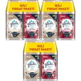 Glade Oda Kokusu Otomatik Sprey Yedek 269ML (6 Lı Set) İpeksi Vanilya ve Meyve Çiçek Buketi (3PK*2)