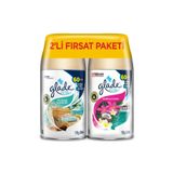 Glade Oda Kokusu, Otomatik Sprey Yedek, 2'li Paket, Okyanus Sessizliği Ve Tropikal Floral, 269ml