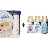 Glade Otomatik Sprey+ Ipeksi Vanilya+ Lavanta Ferahlığı x Temiz Çarşaf Ferahlığıx Temizliğin Ferahlığı =3X269ML
