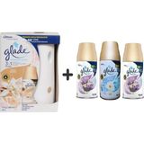 Glade Otomatik Sprey+ Ipeksi Vanilya+ Lavanta Ferahlığı x Temizliğin Ferahlığıx Lavanta Ferahlığı= 3 x 269 ml
