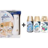 Glade Otomatik Sprey+ Ipeksi Vanilya+ Temizliğin Ferahlığıx Temiz Çarşaf Ferahlığıx Tropikal Floral= 3x 269 ml