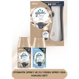 Glade Otomatik Sprey + Ipeksi Vanilya Yedek 269 ml ve Temiz Çarşaf & Ipeksi Vanilya Yedek Sprey Seti - Beyaz