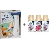 Glade Otomatik Sprey Okyanus Sessizliği + Lavanta Ferahlığı + Meyve & Çiçek Buketi + Lavanta = 3 x 269 ml