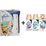 Glade Otomatik Sprey x Okyanus Sessizliği x Lavanta Ferahlığı x Temiz Çarşaf Ferahlığı x Tropikal Floral = 3 'lü 269 ml