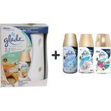 Glade Otomatik Sprey x Okyanus Sessizliği x Temizliğin Ferahlığı x Temiz Çarşaf Ferahlığı x Tropikal Floral = 3 'lü 269 ml