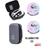 Gladiator Q3 Gri Meta Quest 3 Çantası Quest 3 ve 3s Uyumlu Özel Çanta - Siyah