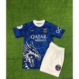 Gladsome Paris Saint-Germain Mbappé 7 Dragon Çocuk Futbol Forması Mavi - 7 - 8 Yaş - Renkli