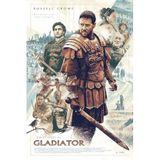 Gladyatör Film Afiş İlüstrasyon Duvar Dekor Poster 30x42 Çerçevesiz