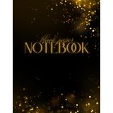 Glam Black Paper Notebook – Gold Dust Edition: Lined Black Pages for Metallic Pens, Art Journaling – Luxury Sketchbook for Artists, Lettering & Crafts