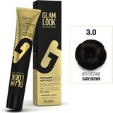 Glam Look Kalıcı Saç Boyası | 3.0 Koyu Kestane | 100 ml | Koruyucu, nemlendirici, besleyici yağlar, düşük amonyak seviyesi, profesyonel 79 renk