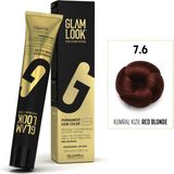 Glam Look Kalıcı Saç Boyası | 7.6 Kumral Kızıl | 100 ml | Koruyucu, nemlendirici, besleyici yağlar, düşük amonyak seviyesi, profesyonel 79 renk
