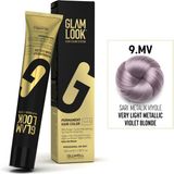 Glam Look Kalıcı Saç Boyası | 9.MV Sarı Metalik Viyole | 100 ml | Koruyucu, nemlendirici, besleyici yağlar, düşük amonyak seviyesi, profesyonel 79 renk