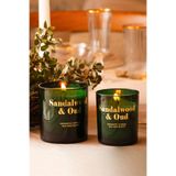Glam Sandalwood&Oud Kokulu 2'li Mum Seti Yeşil 120 gr - 200 gr