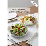 Glamis Selen Concept El Yapımı Orta Boy Cam Salata Kasesi 2'li - 1,5 lt