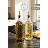 Glamis Selen Concept Fleur De Lis Model Büyük Boy El Yapımı Cam Yağdanlık ve Sirkelik 2 li Set FL.OLY.002, one size