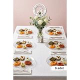 Glamis Selen Concept Güneş Model Büyük Boy El Yapımı Cam Tatlı ve Sunum Tabağı 6'lı Set - 29 x 29