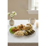 Glamis Selen Concept Hale Model El Yapımı Büyük Boy Cam Servis Ve Pasta Tabağı