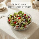 Glamis Selen Concept Linea Damla Model El Yapımı Cam Salata ve Meyve Kasesi Tekli - 2.5 L