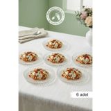 Glamis Selen Concept Luma Model Orta Boy El Yapımı Cam Servis ve Pasta Tabağı 6'lı Set