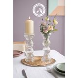 Glamis Selen Concept Luvia Model Büyük Boy Çift Yönlü Modern El Yapımı Cam Şamdan & Vazo 2li Set