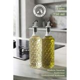 Glamis Selen Concept Örgü Model Büyük Boy El Yapımı Cam Yağdanlık ve Sirkelik 2li Set - 750 ml