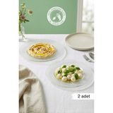 Glamis Selen Concept Plak Model El Yapımı Cam Servis ve Yemek Tabağı 2'li Set - 32 x 32 cm