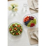 Glamis Selen Concept Sieana Model El Yapımı Cam Salata ve Meyve Kasesi 2'li Set
