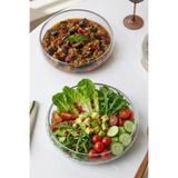 Glamis Selen Concept Simge Model Büyük Boy El Yapımı Cam Salata Kasesi 2'li Set