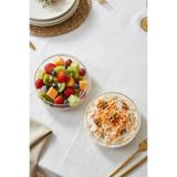 Glamis Selen Concept Simge Model Küçük Boy El Yapımı Cam Salata Kasesi 2'li Set
