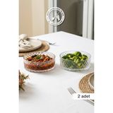 Glamis Selen Concept Tırtıl Model El Yapımı Cam Sunum Kasesi 2'li Set - 1,2 lt