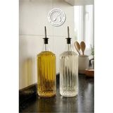 Glamis Selen Conpcept Retro Model Büyük Boy El Yapımı Cam Yağdanlık ve Sirkelik 2li Set - 750 ml