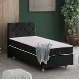 Glamis Tek Kişilik Baza Başlık Letto Yatak Seti - Antrasit