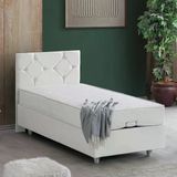Glamis Tek Kişilik Baza Başlık Letto Yatak Seti - Beyaz