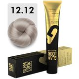 GLAMLOOK Kalıcı Saç Boyası | 12.12 Platin Sarı Küllü İrize | 100 ml | Koruyucu, nemlendirici, besleyici yağlar, düşük amonyak seviyesi, profesyonel 79 renk