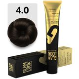GLAMLOOK Kalıcı Saç Boyası | 4.0 Kestane | 100 ml | Koruyucu, nemlendirici, besleyici yağlar, düşük amonyak seviyesi, profesyonel 79 renk