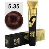 GLAMLOOK Kalıcı Saç Boyası | 5.35 Açık Kestane Dore Akaju | 100 ml | Koruyucu, nemlendirici, besleyici yağlar, düşük amonyak seviyesi, profesyonel 79 renk