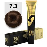 GLAMLOOK Kalıcı Saç Boyası | 7.3 Kumral Dore | 100 ml | Koruyucu, nemlendirici, besleyici yağlar, düşük amonyak seviyesi, profesyonel 79 renk