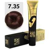 GLAMLOOK Kalıcı Saç Boyası | 7.35 Kumral Dore Akaju | 100 ml | Koruyucu, nemlendirici, besleyici yağlar, düşük amonyak seviyesi, profesyonel 79 renk