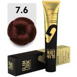 GLAMLOOK Kalıcı Saç Boyası | 7.6 Kumral Kızıl | 100 ml | Koruyucu, nemlendirici, besleyici yağlar, düşük amonyak seviyesi, profesyonel 79 renk