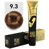 GLAMLOOK Kalıcı Saç Boyası | 9.3 Sarı Dore | 100 ml | Koruyucu, nemlendirici, besleyici yağlar, düşük amonyak seviyesi, profesyonel 79 renk