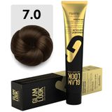 GLAMLOOK Kalıcı Saç Boyası | Kestane Seri | 100 ml | Koruyucu, nemlendirici, besleyici yağlar, düşük amonyak seviyesi, profesyonel 79 renk (7.0 Kumral)