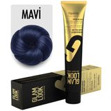GLAMLOOK Kalıcı Saç Boyası | Mavi | 100 ml | Koruyucu, nemlendirici, besleyici yağlar, düşük amonyak seviyesi, profesyonel 79 renk