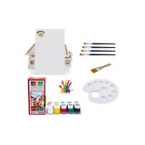 Glanart 10 Renk Guaj Boya Seti 35X50 Tuval Ipek Fırça Seti 10X20 ml