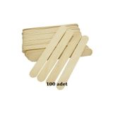 Glanart 100 Adet Naturel Ahşap Büyük Geniş Dil Çubuğu Abeslang Dondurma Dil Basma Çubuğu Boyanabilir