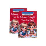 Glanart 2025 yeni müfredat klavuz çizgili güzel yazı defteri 2 adet orta boy (16,5 x 24 cm ) 48 sayfa