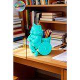 Glanart 3 Boyutlu Kedi Figürlü Masa Üstü Kalemlik (3d Filament) 1 Adet - Açık Yeşil