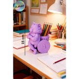 Glanart 3 Boyutlu Kedi Figürlü Masa Üstü Kalemlik (3d Filament) 1 Adet - Mor
