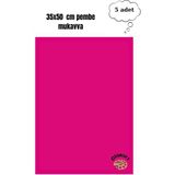 Glanart 35X50 cm Pembe Renk Mukavva Kartonu 5 Adet - 1 Adet