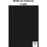 Glanart 35X50 cm Siyah Renk Mukavva Kartonu 5 Adet - 1 Adet